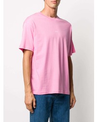 T-shirt à col rond rose A.P.C.