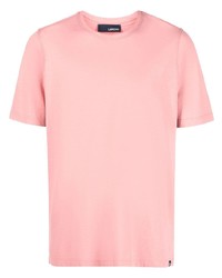 T-shirt à col rond rose Lardini