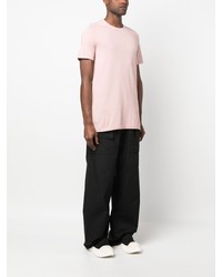 T-shirt à col rond rose Rick Owens DRKSHDW