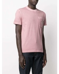 T-shirt à col rond rose Stone Island