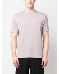 T-shirt à col rond rose Ten C