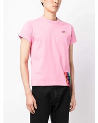 T-shirt à col rond rose Izzue