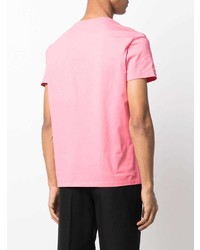 T-shirt à col rond rose Balmain