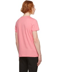 T-shirt à col rond rose Balmain