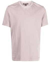 T-shirt à col rond rose Michael Kors Collection