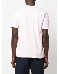 T-shirt à col rond rose MAISON KITSUNÉ