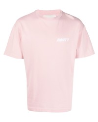 T-shirt à col rond rose MOUTY
