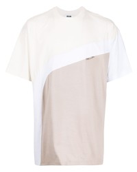 T-shirt à col rond rose MSGM