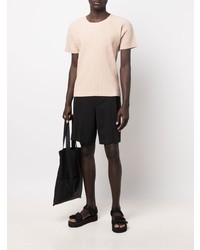 T-shirt à col rond rose Homme Plissé Issey Miyake