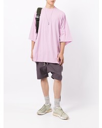 T-shirt à col rond rose Rick Owens DRKSHDW