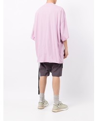 T-shirt à col rond rose Rick Owens DRKSHDW