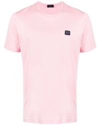 T-shirt à col rond rose Paul & Shark