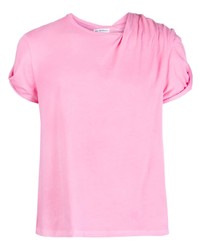 T-shirt à col rond rose Per Götesson