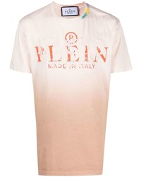 T-shirt à col rond rose Philipp Plein
