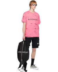 T-shirt à col rond rose Givenchy