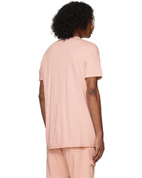 T-shirt à col rond rose Rick Owens DRKSHDW