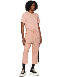 T-shirt à col rond rose Rick Owens DRKSHDW