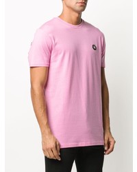 T-shirt à col rond rose Philipp Plein