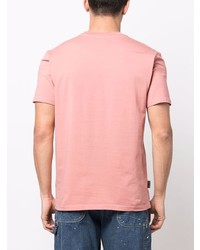 T-shirt à col rond rose Woolrich