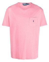 T-shirt à col rond rose Polo Ralph Lauren