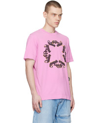 T-shirt à col rond rose 1017 Alyx 9Sm