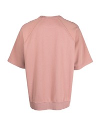 T-shirt à col rond rose A.P.C.