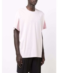 T-shirt à col rond rose Burberry