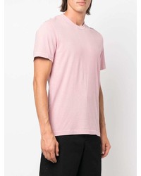 T-shirt à col rond rose James Perse