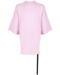 T-shirt à col rond rose Rick Owens DRKSHDW