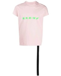 T-shirt à col rond rose Rick Owens DRKSHDW