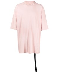 T-shirt à col rond rose Rick Owens DRKSHDW