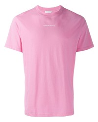 T-shirt à col rond rose Sandro Paris