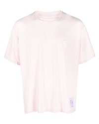 T-shirt à col rond rose Satisfy