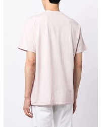 T-shirt à col rond rose Giorgio Brato