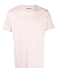 T-shirt à col rond rose Stone Island