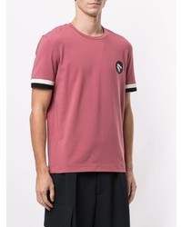 T-shirt à col rond rose Cerruti 1881