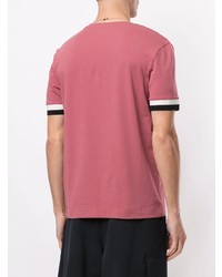 T-shirt à col rond rose Cerruti 1881