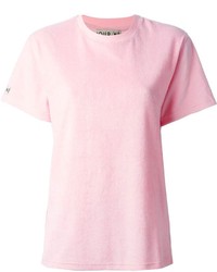 T-shirt à col rond rose