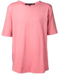 T-shirt à col rond rose