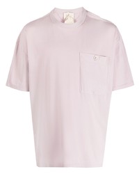 T-shirt à col rond rose Ten C