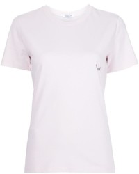 T-shirt à col rond rose Thierry Mugler