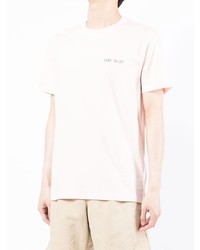 T-shirt à col rond rose Maison Labiche