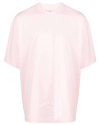 T-shirt à col rond rose Vetements