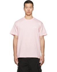 T-shirt à col rond rose Vetements