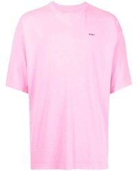 T-shirt à col rond rose WTAPS