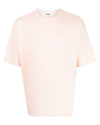 T-shirt à col rond rose YMC