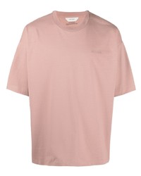 T-shirt à col rond rose Z Zegna