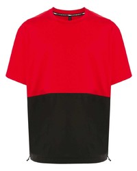 T-shirt à col rond rouge et noir Blackbarrett