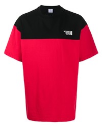 T-shirt à col rond rouge et noir Vetements