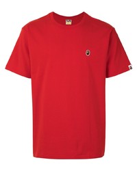 T-shirt à col rond rouge A Bathing Ape